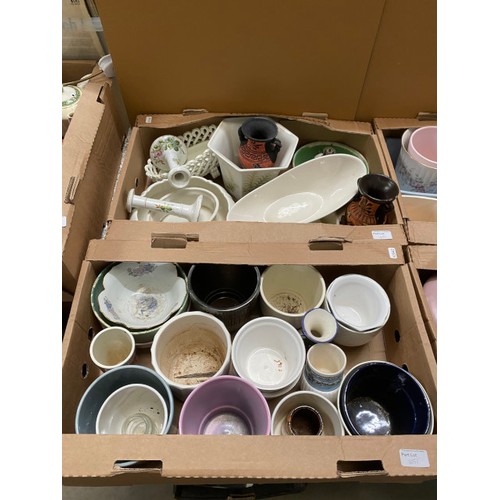 451 - 10 boxes of place mats, Orchid planters, note books/ pads, cards, terracotta teapot, cutlery, servie... 