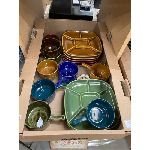 478 - 8 mixed boxes of ceramics inc. Haviland France, Booths, Wade, Lustre, Foley, Newhall, Willow Tree et... 