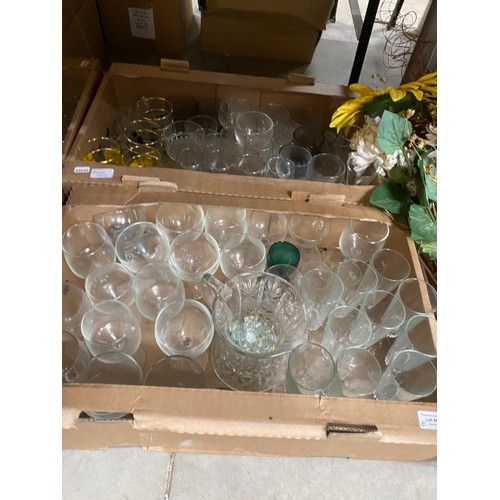 560 - 7 boxes included glassware, Franklin Spellmaster, barometer etc