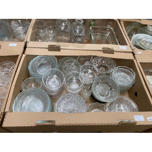 542 - 8 boxes of assorted glassware including Wilkinson Crystal, cut glass etc