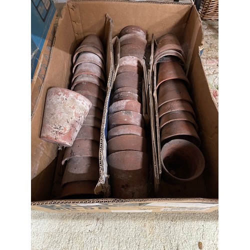 552 - 9 boxes of vintage terracotta flower pots of various sizes (please see additional images)