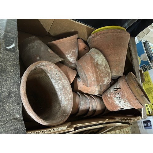 552 - 9 boxes of vintage terracotta flower pots of various sizes (please see additional images)