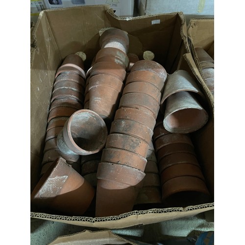 552 - 9 boxes of vintage terracotta flower pots of various sizes (please see additional images)