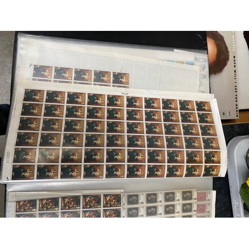 420 - Large folder with many full sheets of G.B. stamps