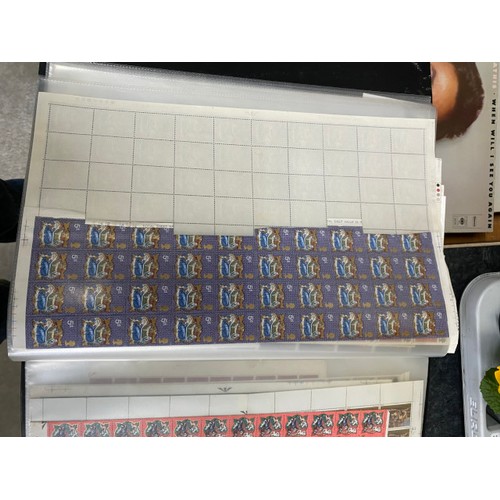 420 - Large folder with many full sheets of G.B. stamps