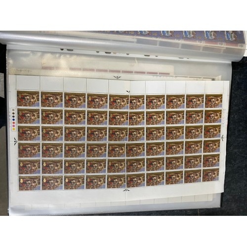 420 - Large folder with many full sheets of G.B. stamps