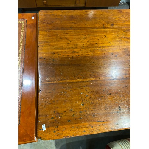 113 - Victorian pine farmhouse table 77H 230W 92D