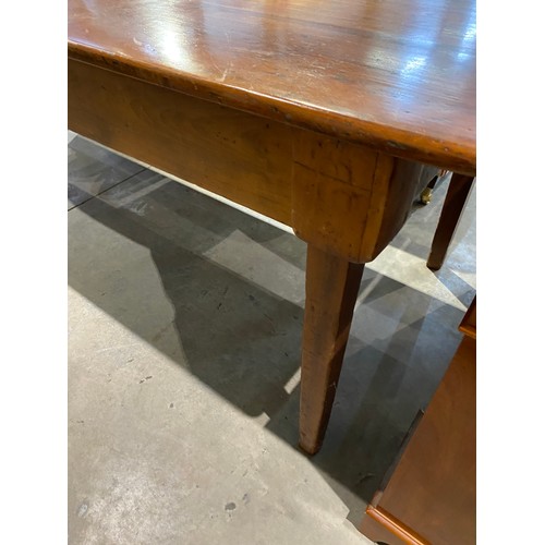 113 - Victorian pine farmhouse table 77H 230W 92D