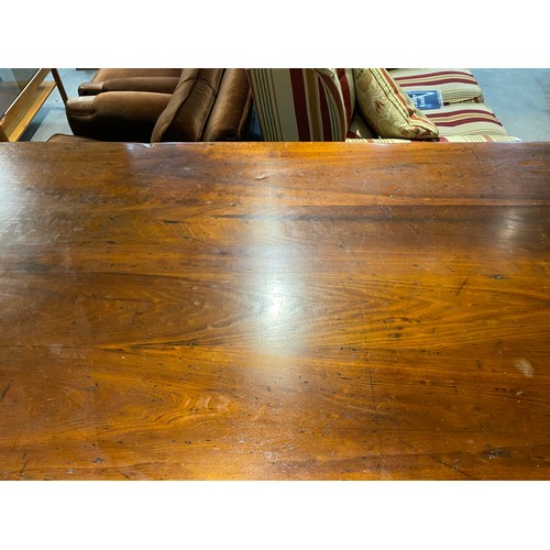 113 - Victorian pine farmhouse table 77H 230W 92D