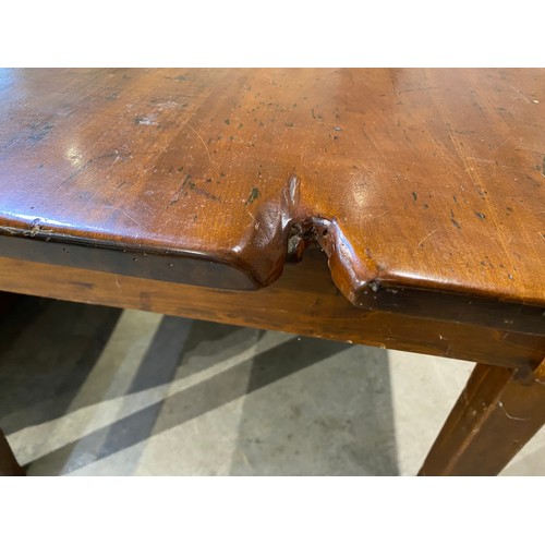 113 - Victorian pine farmhouse table 77H 230W 92D