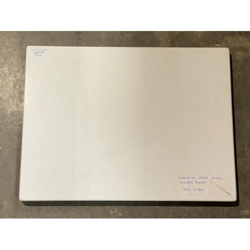 Sardinian White Quartz chopping board 400 x 300mm