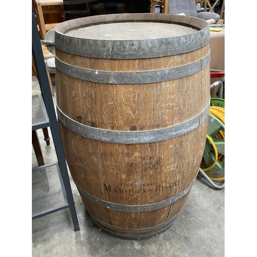 118 - Marques de Riscal oak barrel 95H 56cm diameter