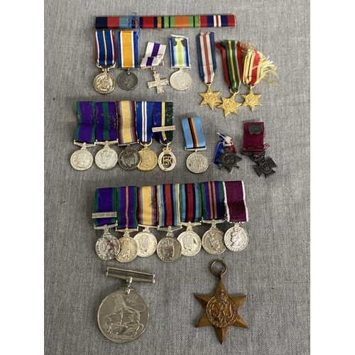 321 - Collection of miniature medals, The Atlantic Star medal, 1939-1945 war medal etc.