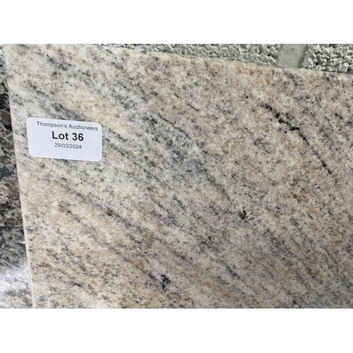 36 - Ivory fantasy table top granite 30mm thick, 1080 x 900mm