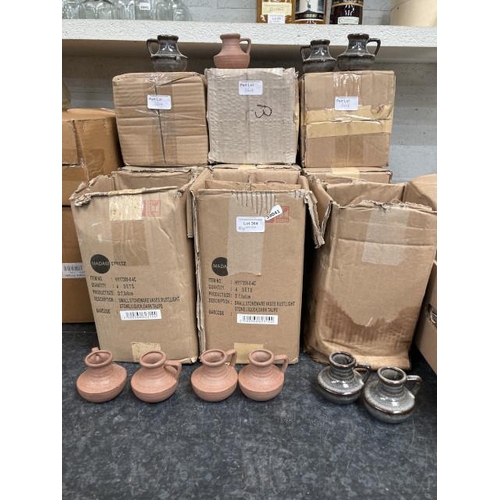 364 - Approximately 21 boxes containing 4 sets per box of small stoneware vases (Ex shop stock)