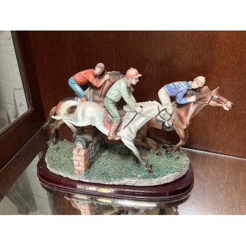 400 - The Juliana Collection horse racing figurine