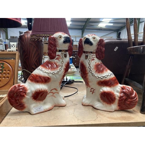 447 - Pair of Staffordshire dogs