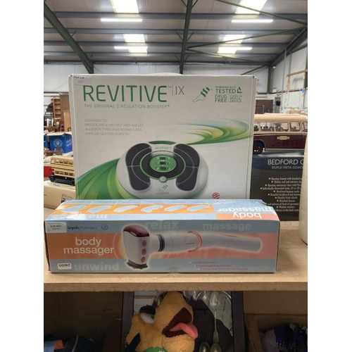 451 - Boxed Revitive circulation booster & boxed Lloyds Pharmacy body massager