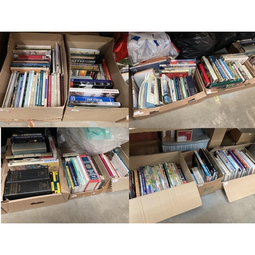 455 - 10 boxes of assorted books including crafts, history, gardening, Crockford's Clerical Directory 1957... 