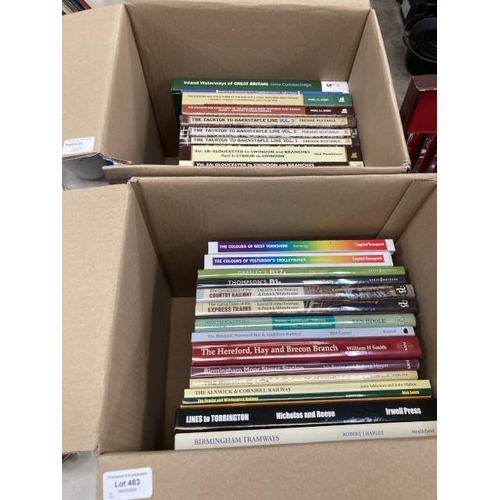 483 - 2 boxes of good quality railway books