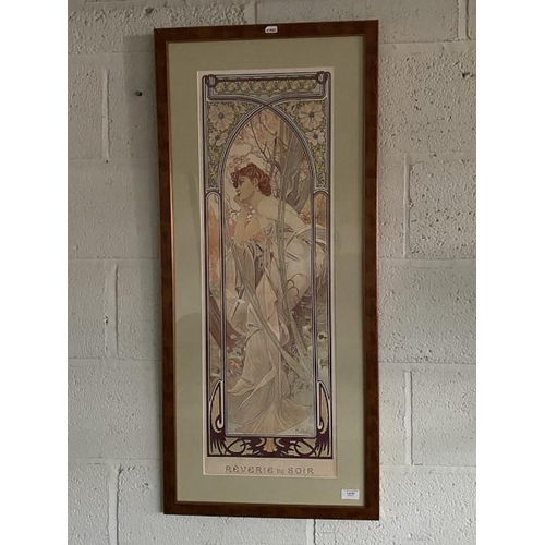 63 - Reverie du Soir, Mucha ‘99 framed print 108 x 48cm