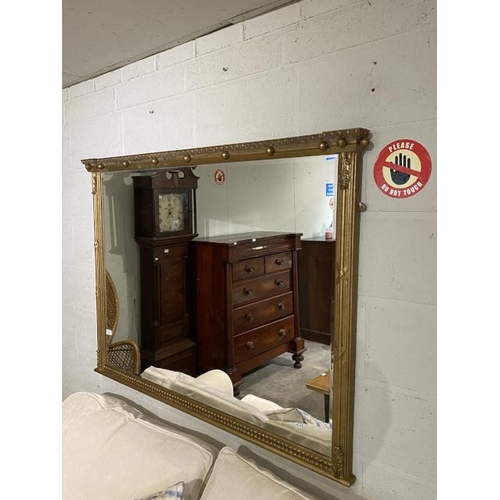84 - Gilt over mantel mirror 137 x 100cm
