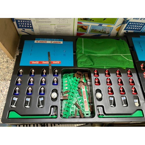 412 - 3x Subbuteo 60260 UEFA Euro '96 - boxed  (unchecked, sold as seen) & Subbuteo 60247 Football Game - ... 