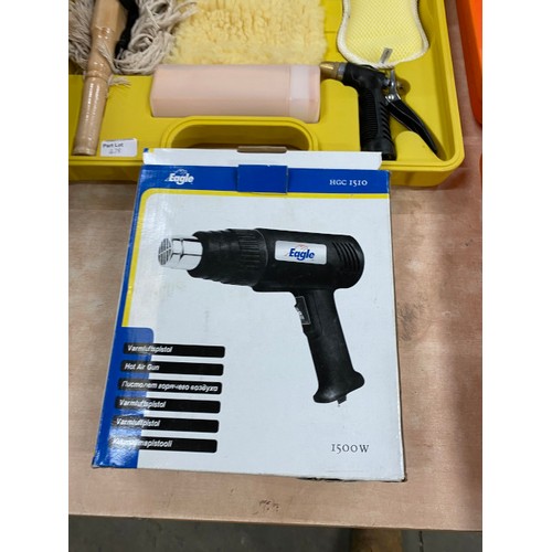 478 - Power G electric spray gun, Tooltec wallpaper stripper, Eagle hot air gun, Black & Decker Versa Pak ... 