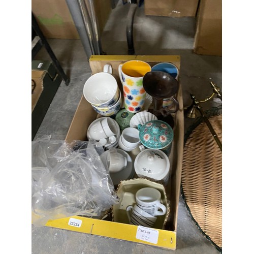 522 - Assorted glassware including Peroni, Cobra & San Miguel, home brewing kit, Bodum espresso cups, Whit... 