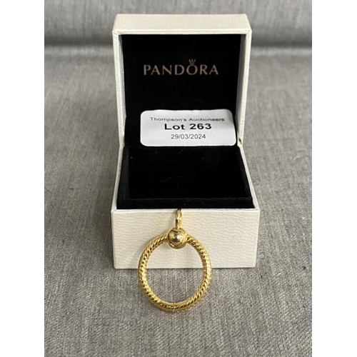 277 - Pandora ALE 925 silver Moments 'O' pendant