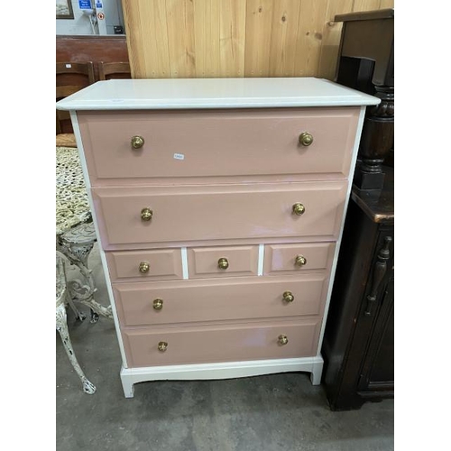 130 - Painted Stag Minstrel multi drawer chest 112H 82W 47D