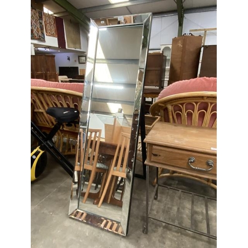 134 - Contemporary cheval mirror 150H 48W