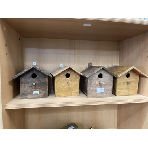 238 - 4 handmade bird boxes