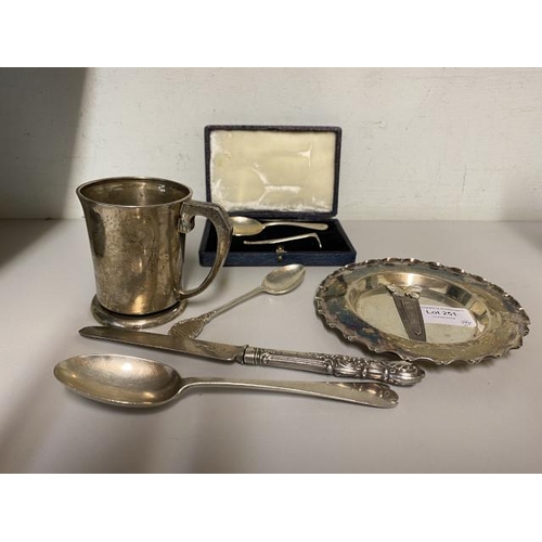 251 - Birmingham 1938 silver christening mug (inscribed JEN Xmas 1939), Martin, Hall & Co (Richard Martin ... 