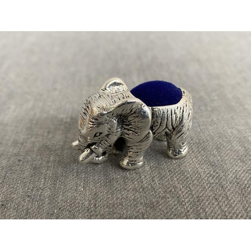 285 - Silver elephant pin cushion