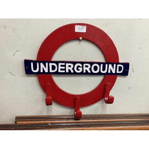 479 - Underground sign coat rack