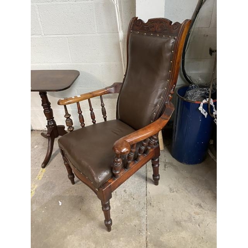 71 - Victorian mahogany framed ladies chair 70W