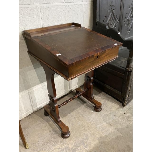 76 - Victorian mahogany Davenport 83H 49W 55D