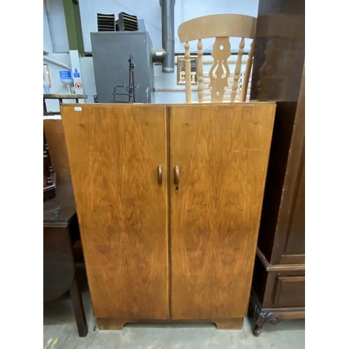 127 - Art Deco walnut wardrobe 121H 84W 46D