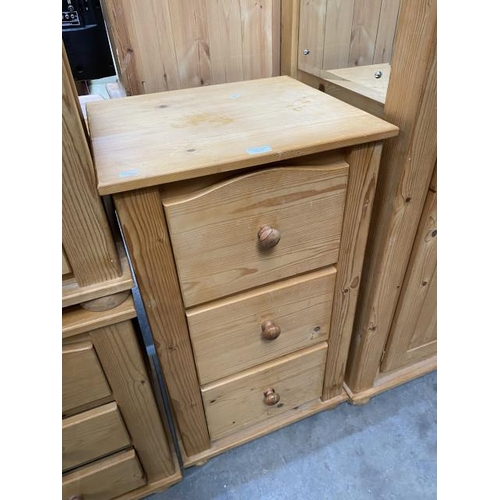 155 - Pine 3 drawer chest 87H 51W 45D