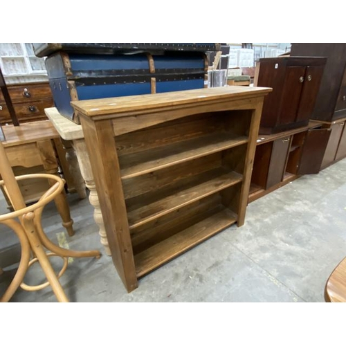 163 - Pine bookcase 92H 94W 28D