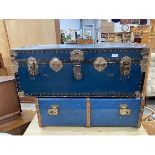 164 - Victor travelling trunk 36H 92W 53D and one other