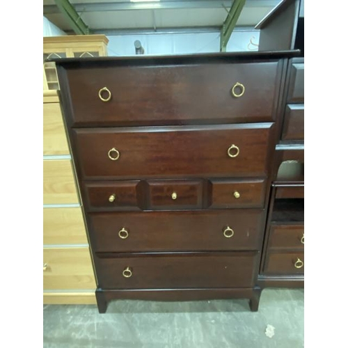 190 - Stag Minstrel mahogany multi drawer chest 112H 82W 47D