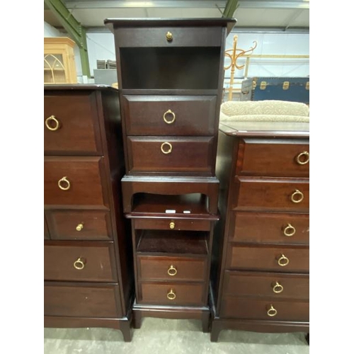 191 - Stag Minstrel mahogany bedside cabinets x2 65H 40W 32D