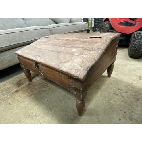 238 - Gothic pine clerks desk 38H 69W 52D