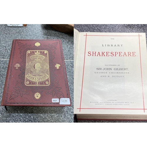 280 - Book; The Library Shakespeare illustrated by Sir John Gilbert limited edition, Midpoint Press