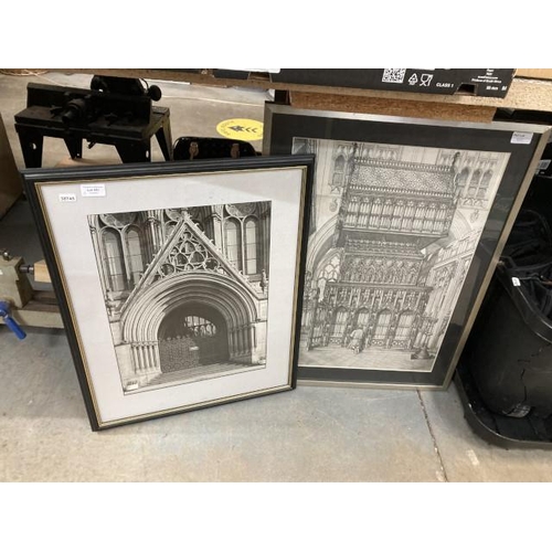 551 - Framed reconstruction of the principal shrine of Saint William formerly in the choir of York Minster... 