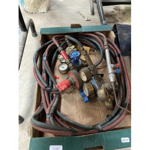 581 - Box of acetylene welders