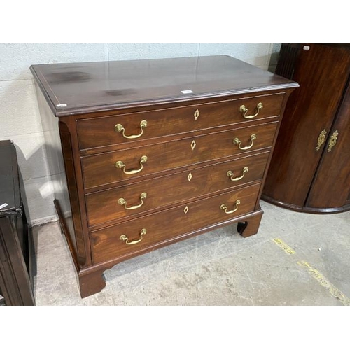 77 - Georgian mahogany chest of drawers, circa 1810 81H 93W 48D