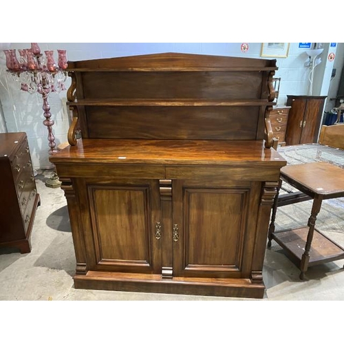 98 - Victorian mahogany chiffonier 148H 130W 49D